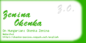 zenina okenka business card